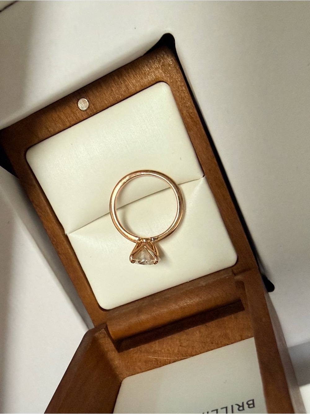 Brilliant Earth Rose Gold Oval lab grown diamond Engagement Ring - Picture 8 of 12
